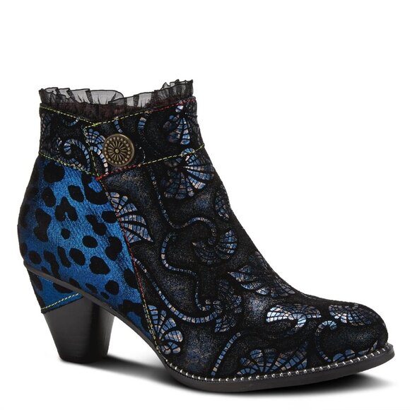L Artiste Dessa bootie Spring step navy multi 39 - Picture 1 of 7